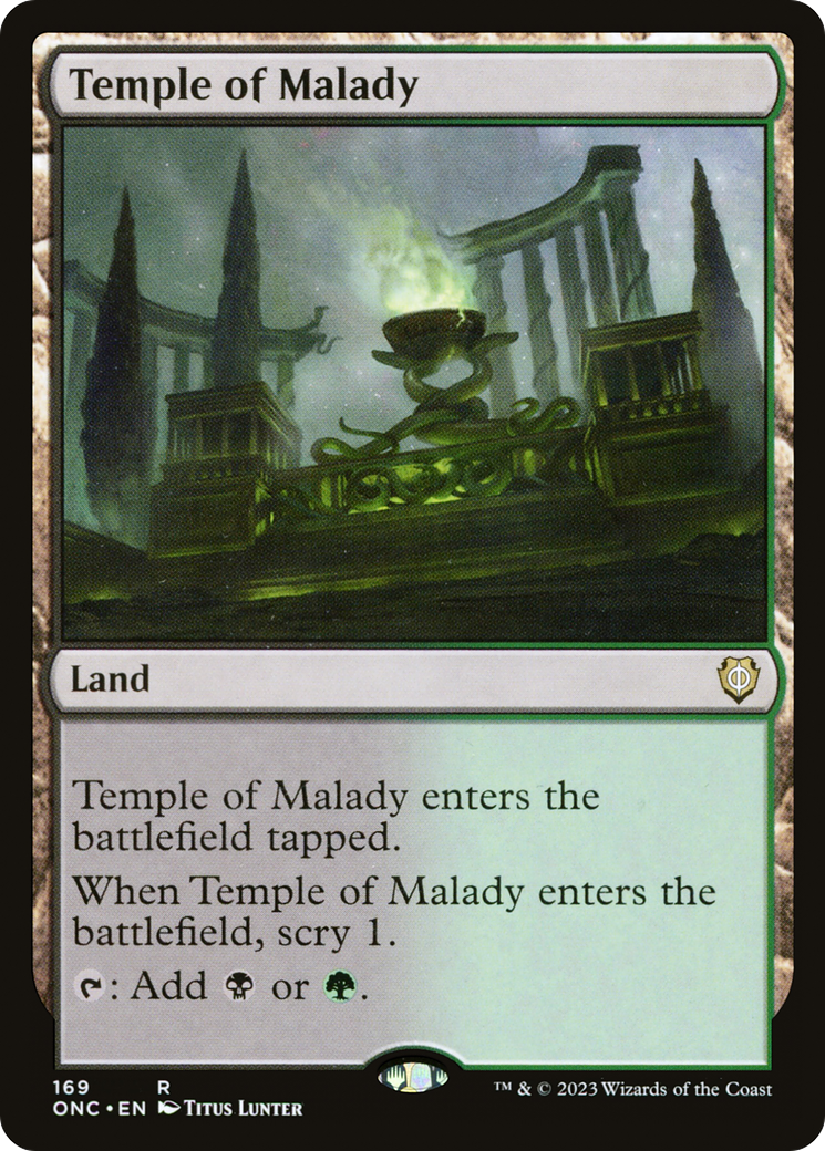 Image of Temple of Malady [Phyrexia: All Will Be One Commander]