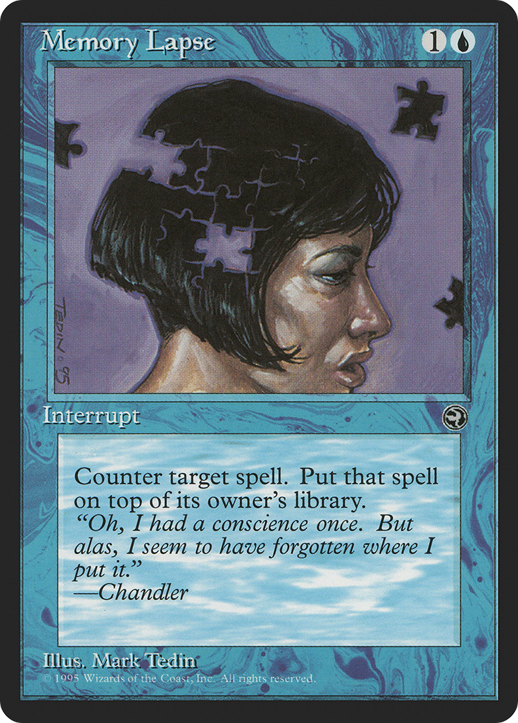 Image of Memory Lapse (Chandler Flavor Text) [Homelands]