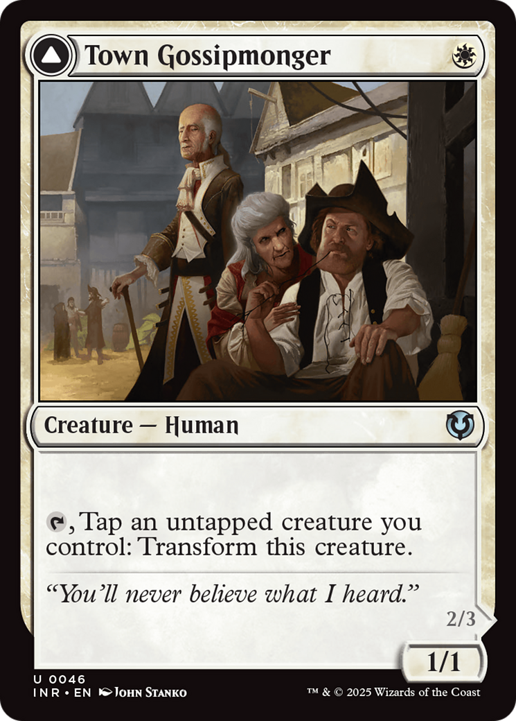 Image of Town Gossipmonger // Incited Rabble [Innistrad Remastered]