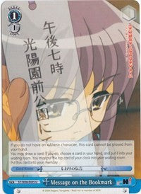 Image of Message on the Bookmark (SY/W08-E095 U) [The Melancholy of Haruhi Suzumiya]