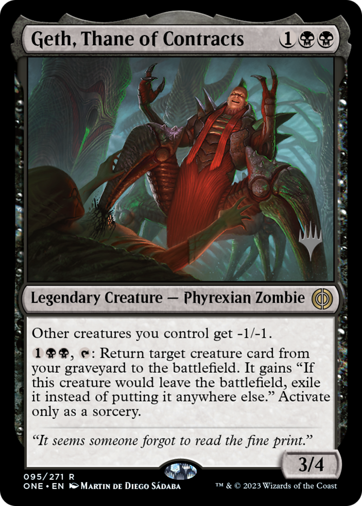 Image of Geth, Thane of Contracts (Promo Pack) [Phyrexia: All Will Be One Promos]