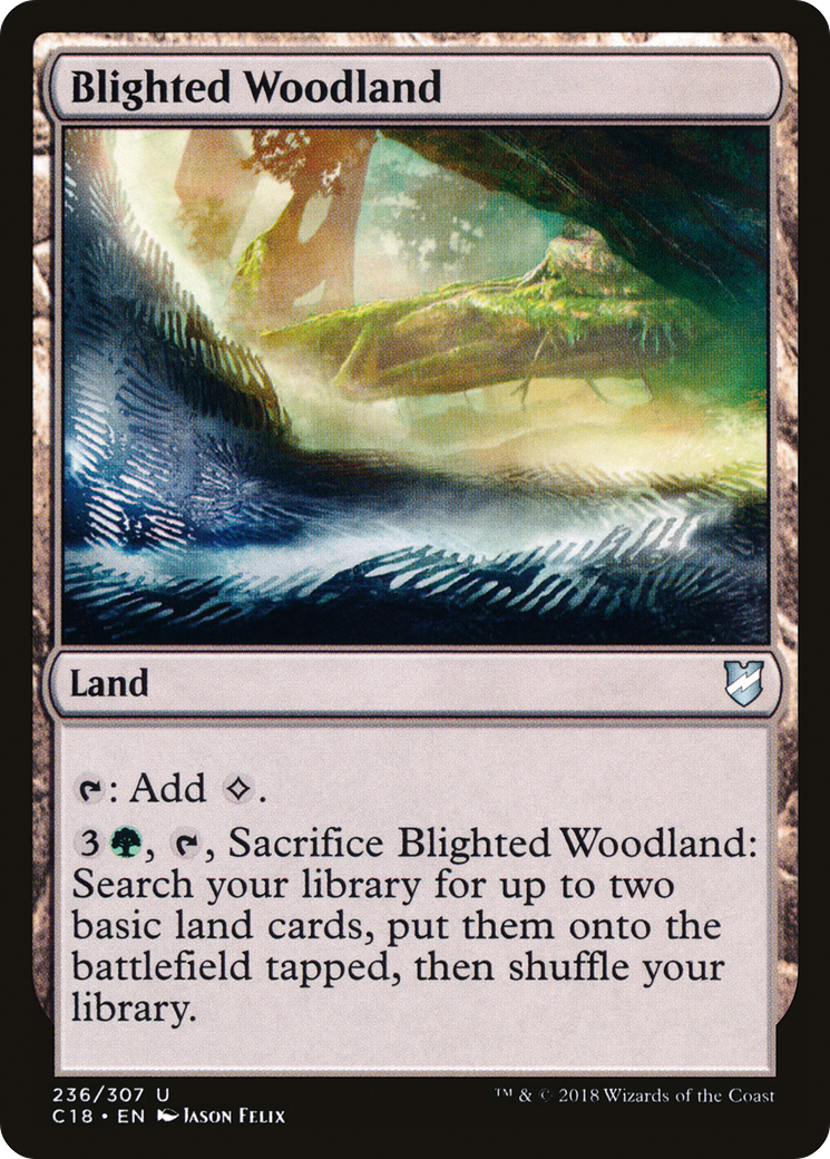 Image of Blighted Woodland [Commander 2018]