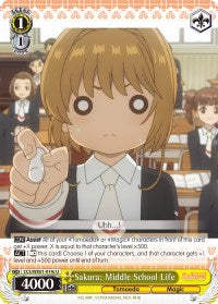Image of Sakura: Middle School Life (CCS/WX01-014c U) [Cardcaptor Sakura: Clear Card]