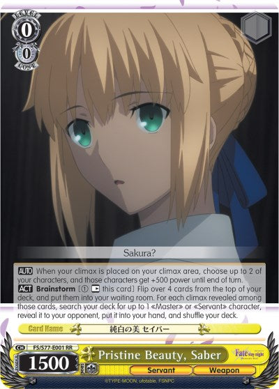 Image of Pristine Beauty, Saber (FS/S77-E001 RR) [Fate/Stay Night [Heaven's Feel] Vol.2]
