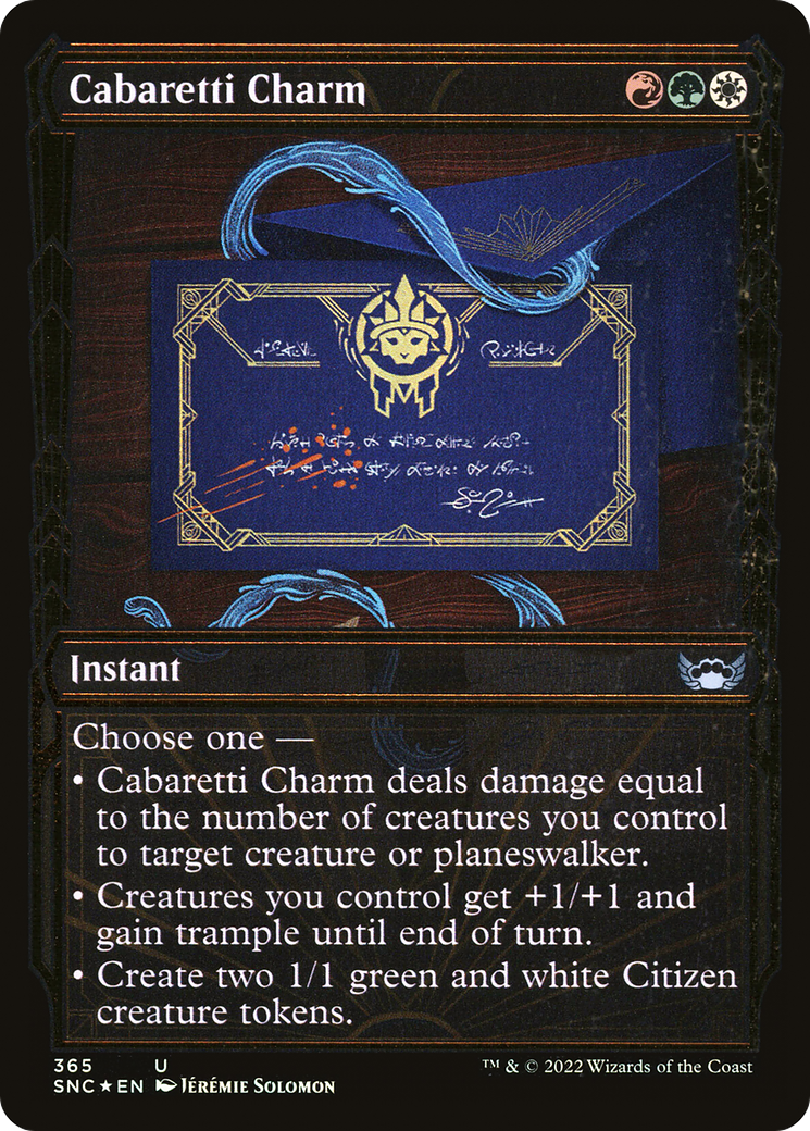Image of Cabaretti Charm (Showcase Golden Age Gilded Foil) [Streets of New Capenna]