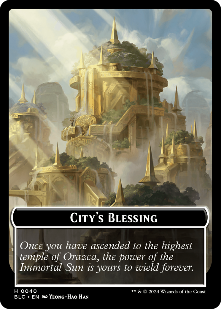 Image of Hamster // City's Blessing Double-Sided Token [Bloomburrow Commander Tokens]