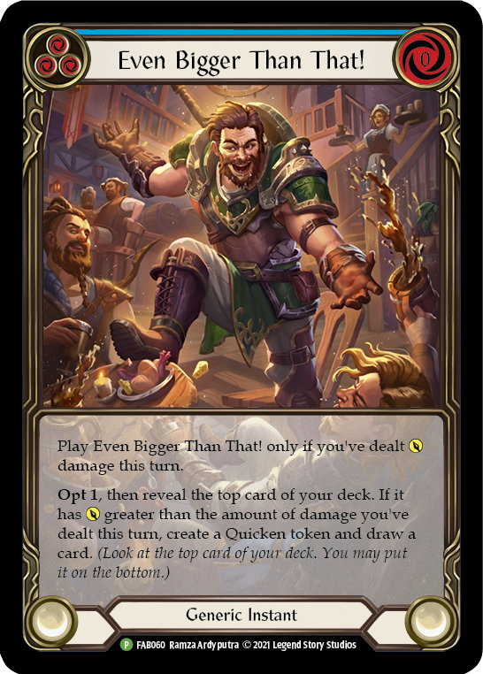 Image of Even Bigger Than That (Blue) [FAB060] (Promo)  Rainbow Foil