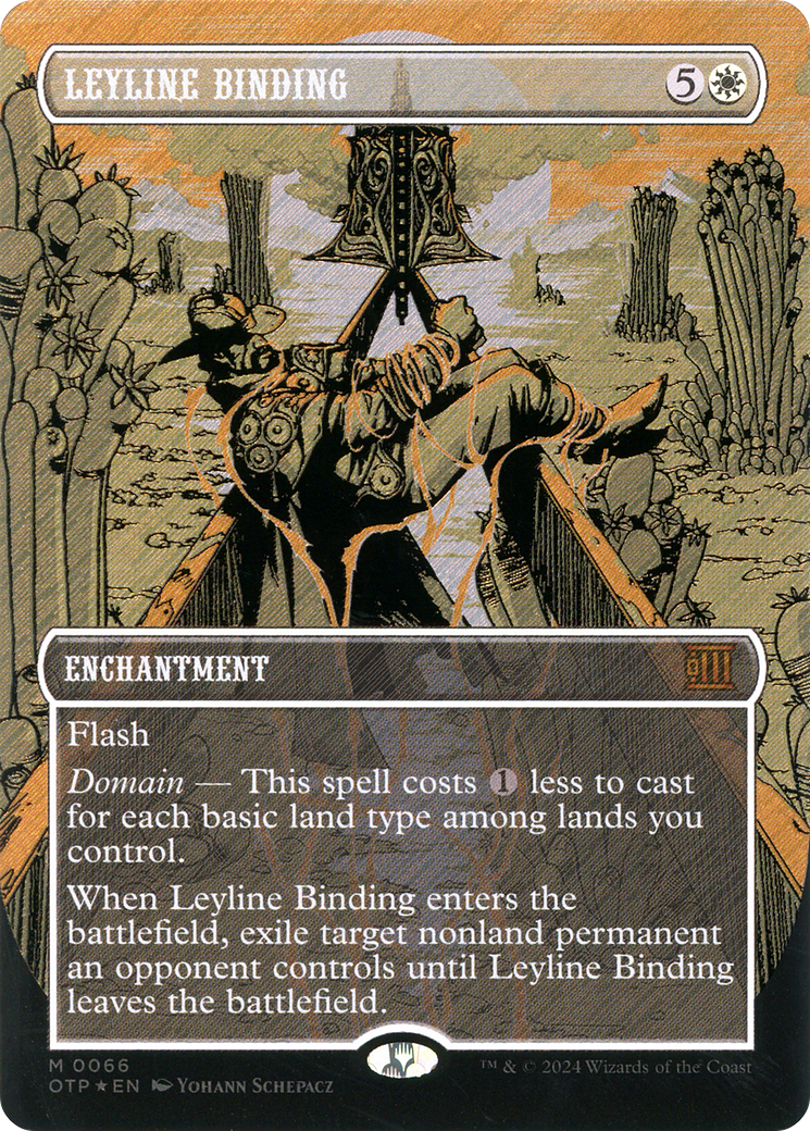 Image of Leyline Binding (Textured Foil) [Outlaws of Thunder Junction: Breaking News]