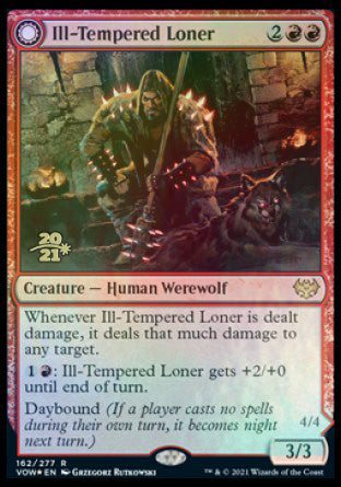 Image of Ill-Tempered Loner // Howlpack Avenger [Innistrad: Crimson Vow Prerelease Promos]