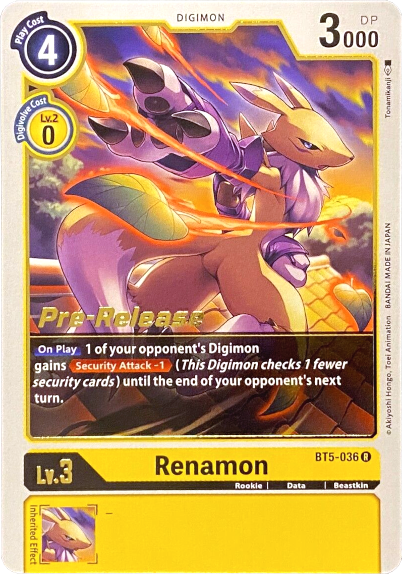 Image of Renamon [BT5-036] [Battle of Omni Pre-Release Promos]