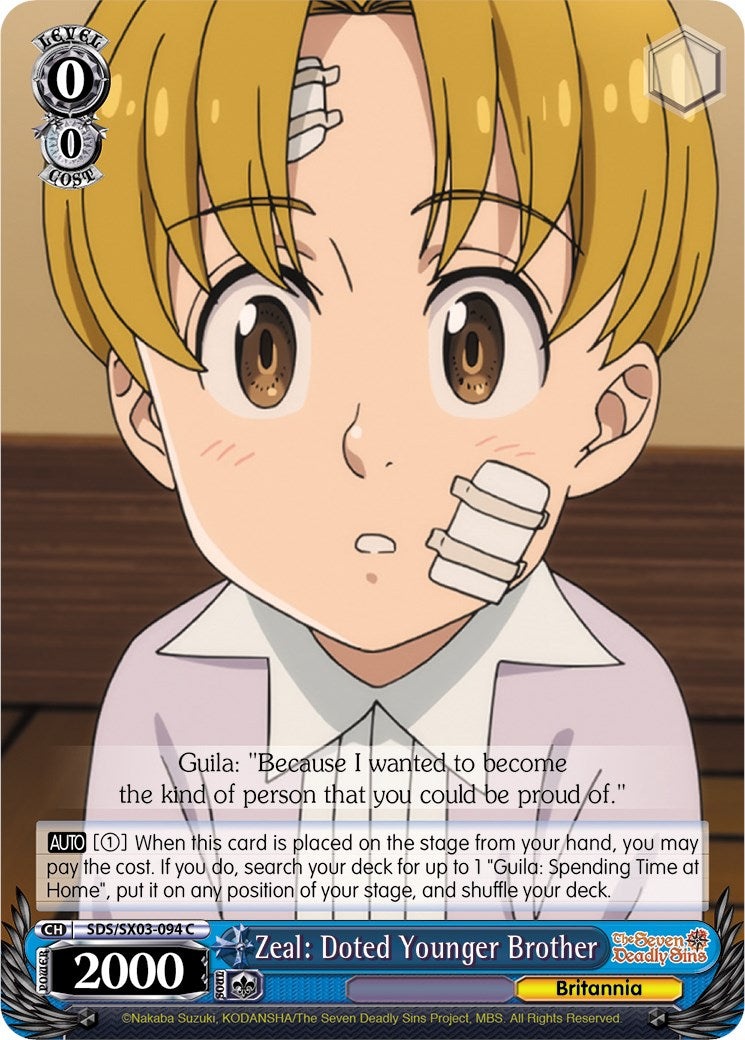 Image of Zeal: Doted Younger Brother (SDS/SX03-094 C) [The Seven Deadly Sins]