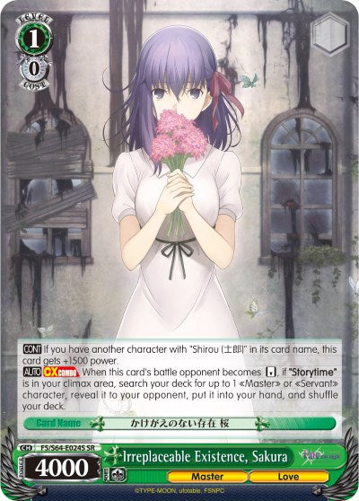 Image of Irreplaceable Existence, Sakura (FS/S64-E024S SR) [Fate/Stay Night [Heaven's Feel]]