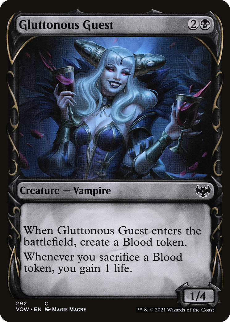 Image of Gluttonous Guest (Showcase Fang Frame) [Innistrad: Crimson Vow]