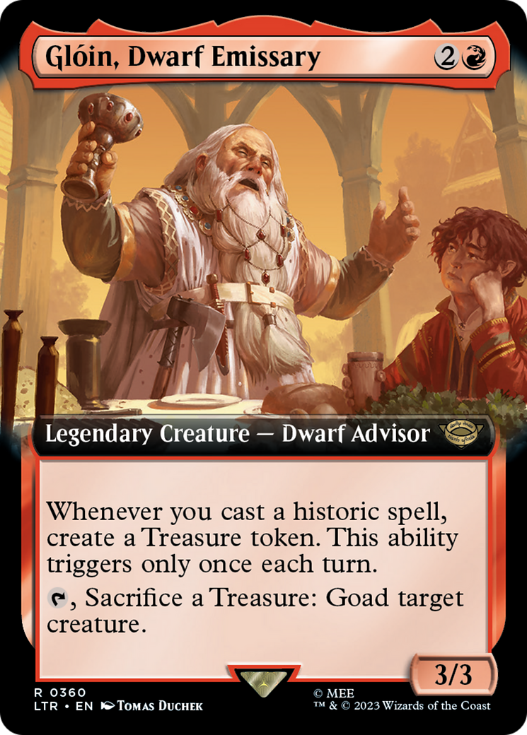 Image of Gloin, Dwarf Emissary (Extended Art) [The Lord of the Rings: Tales of Middle-Earth]