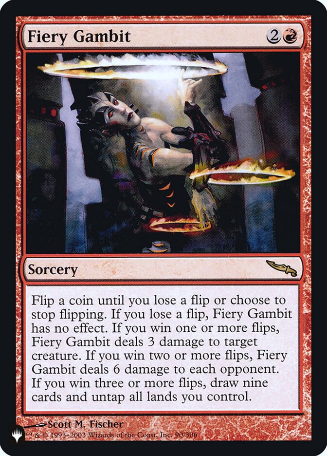 Image of Fiery Gambit [Secret Lair: Heads I Win, Tails You Lose]