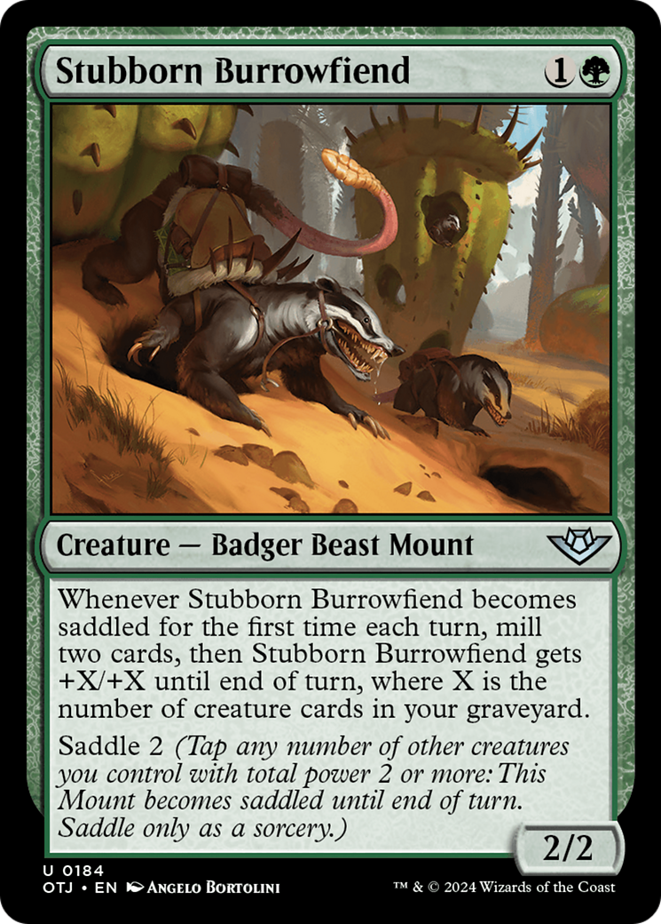 Image of Stubborn Burrowfiend [Outlaws of Thunder Junction]