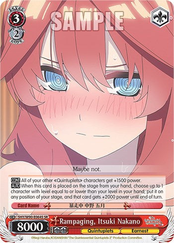 Image of Rampaging, Itsuki Nakano (5HY/W90-E064S SR) [The Quintessential Quintuplets 2]