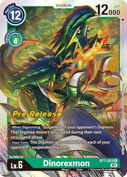 Image of Dinorexmon [BT7-053] [Next Adventure Pre-Release Cards]