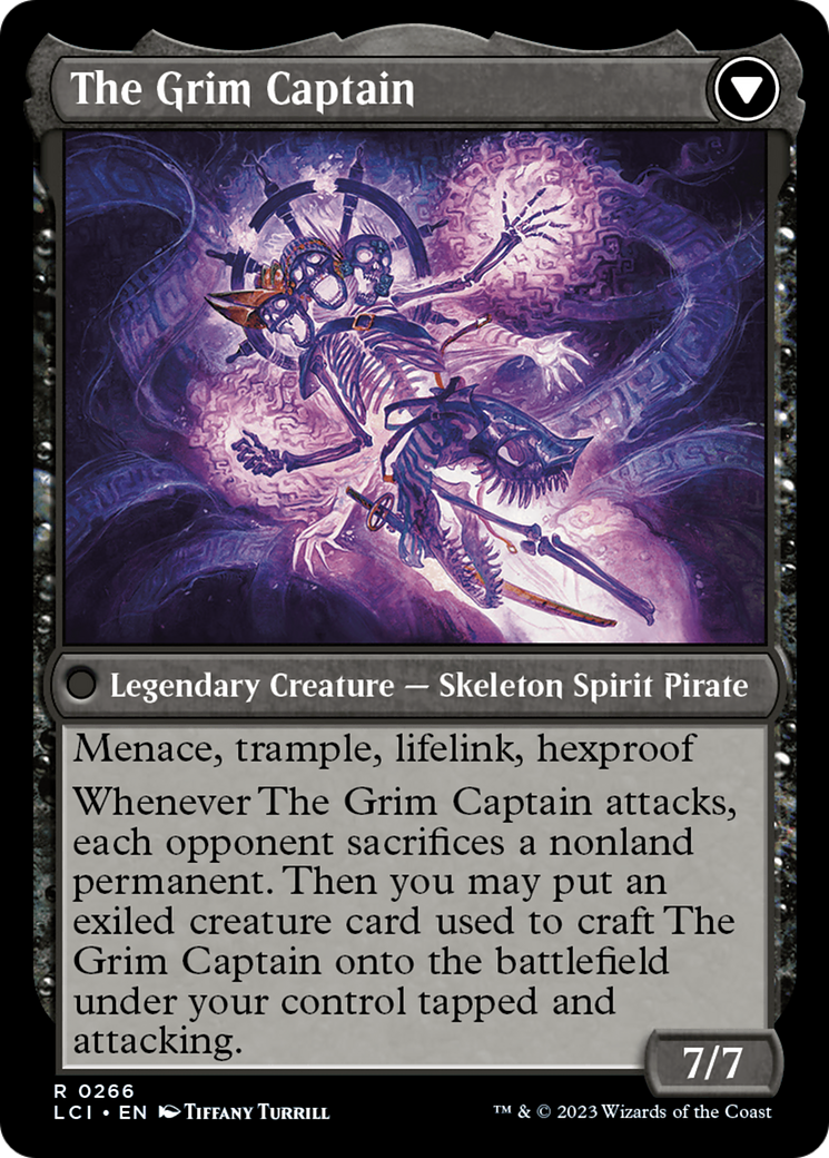 Image of Throne of the Grim Captain // The Grim Captain [The Lost Caverns of Ixalan Prerelease Cards]