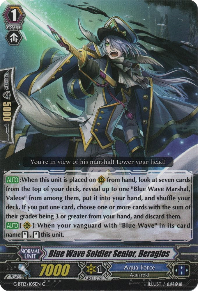 Image of Blue Wave Soldier Senior, Beragios (G-BT13/105EN) [Ultimate Stride]