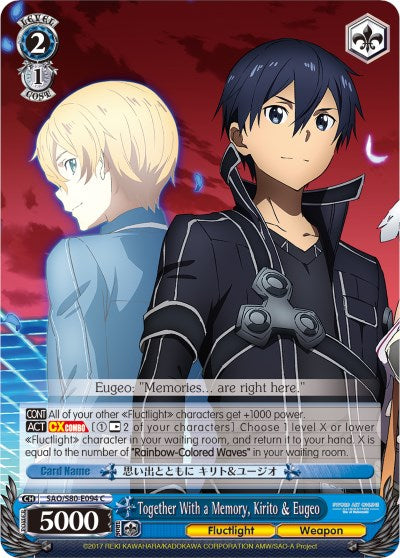 Image of Together With a Memory, Kirito & Eugeo (SAO/S80-E094 C) [Sword Art Online -Alicization- Vol.2]