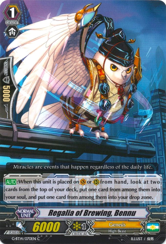 Image of Regalia of Brewing, Bennu (G-BT14/070EN) [Divine Dragon Apocrypha]