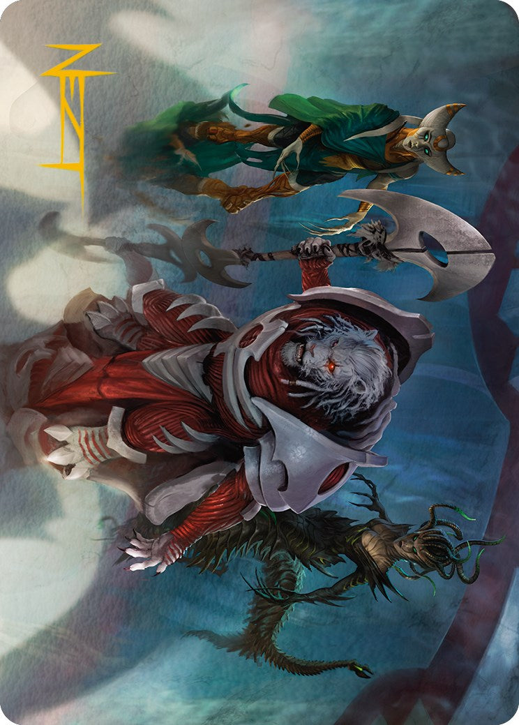 Image of Norn's Decree Art Card (Gold-Stamped Signature) [Phyrexia: All Will Be One Art Series]