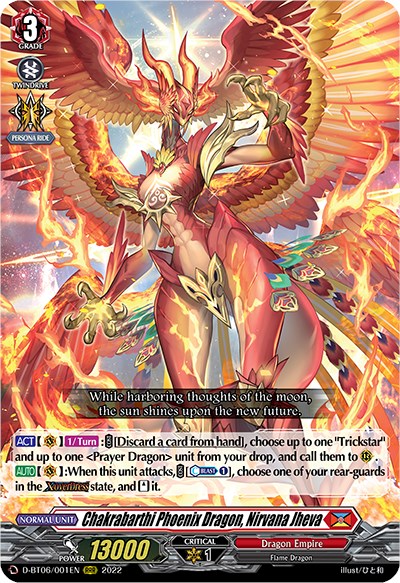Image of Chakrabarthi Phoenix Dragon, Nirvana Jheva (D-BT06/001EN) [Blazing Dragon Reborn]