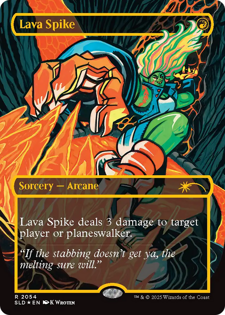 Image of Lava Spike (2054) (Raised Foil) [Secret Lair Drop Series]
