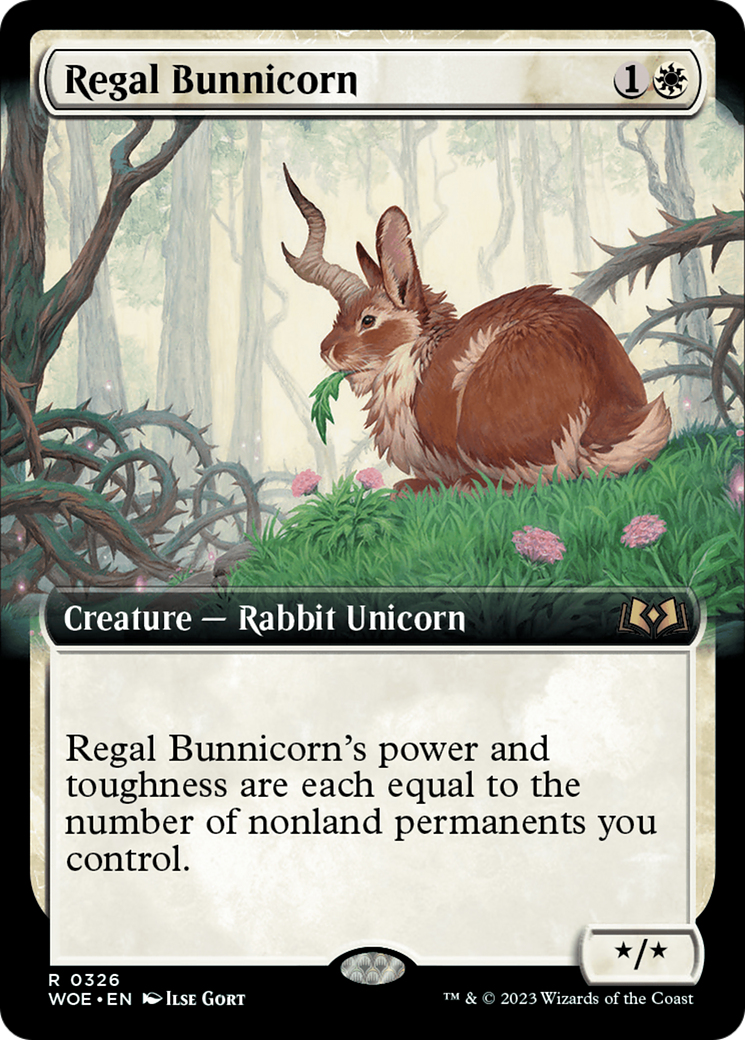 Image of Regal Bunnicorn (Extended Art) [Wilds of Eldraine]