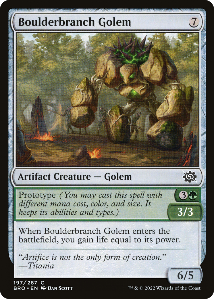 Image of Boulderbranch Golem [The Brothers' War]