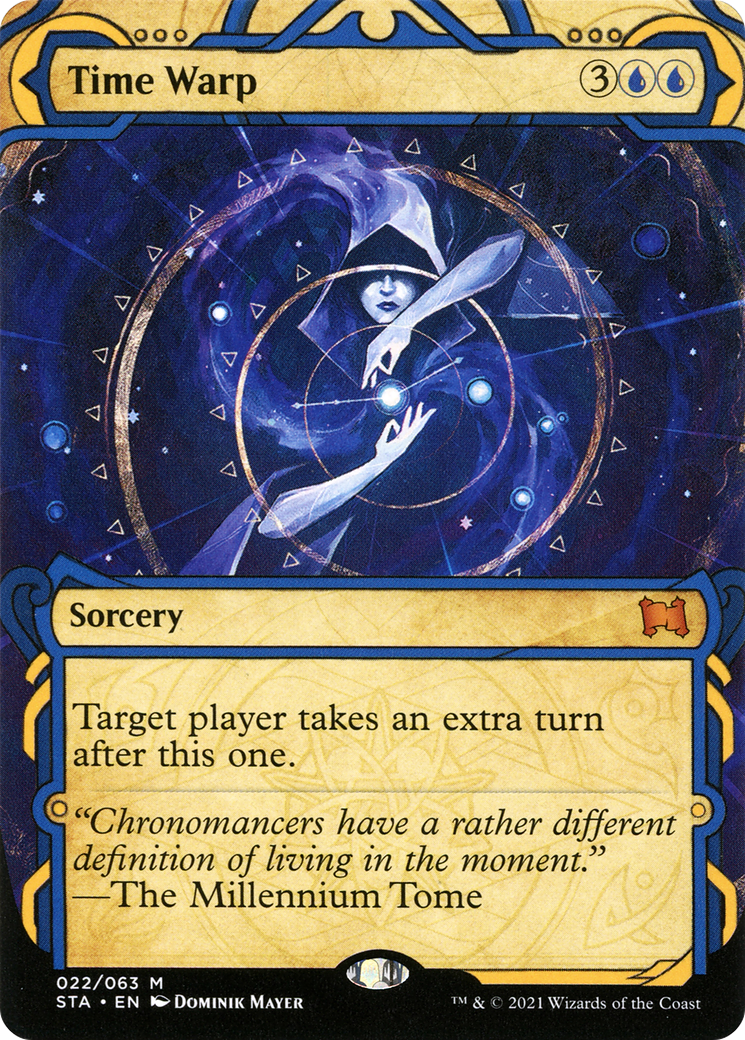 Image of Time Warp (STA-022) - Strixhaven Mystical Archive: (Showcase) (Borderless) Etched Foil