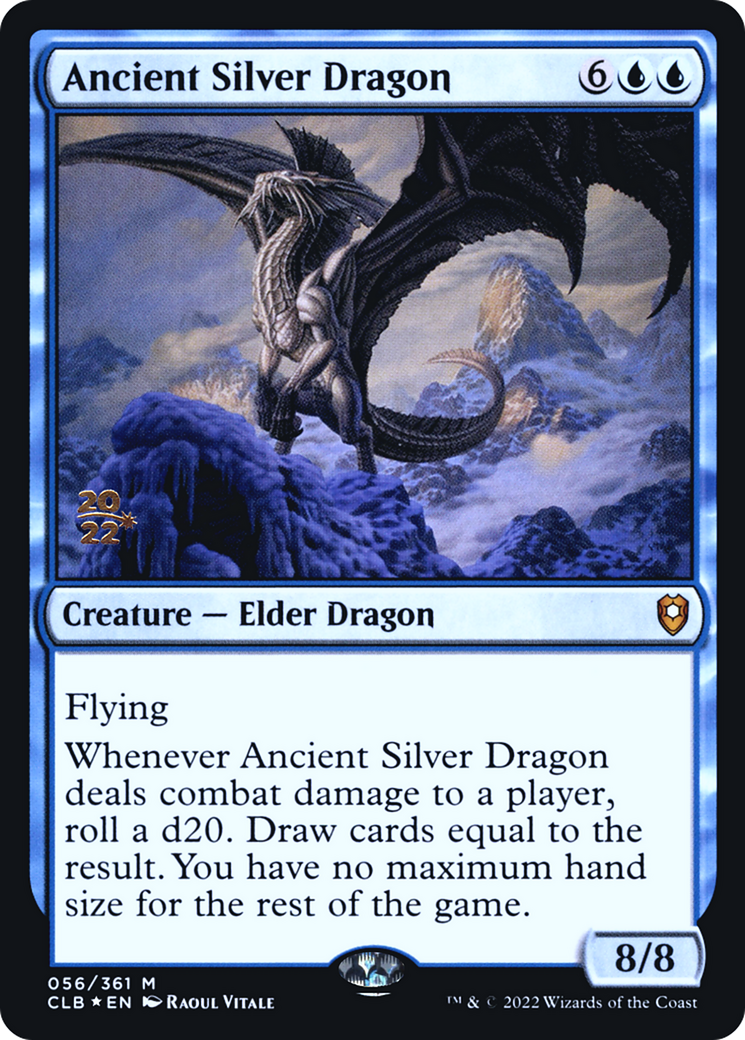 Image of Ancient Silver Dragon [Commander Legends: Battle for Baldur's Gate Prerelease Promos]