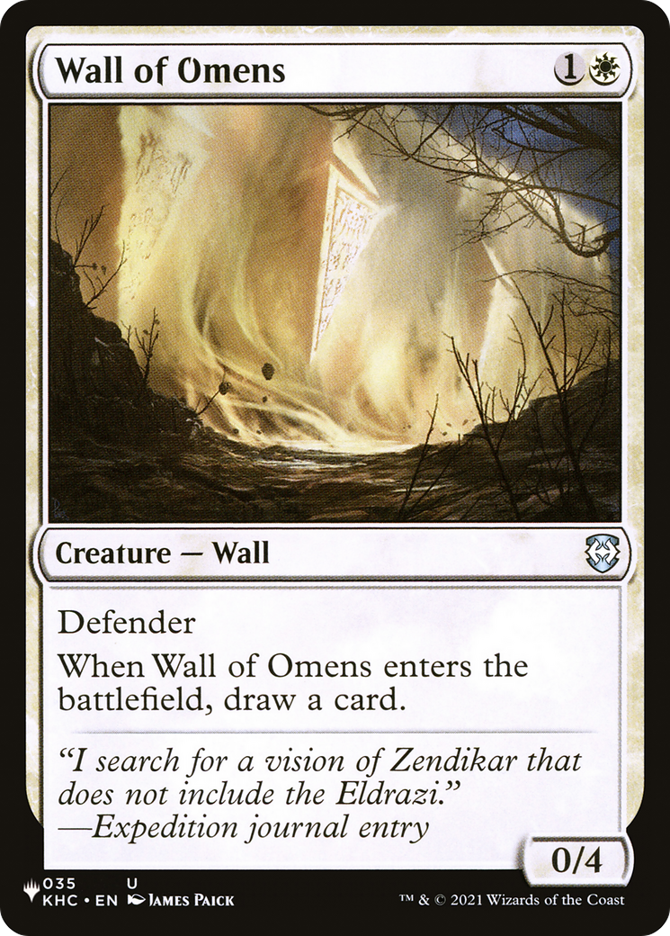 Image of Wall of Omens (KHC) [The List]