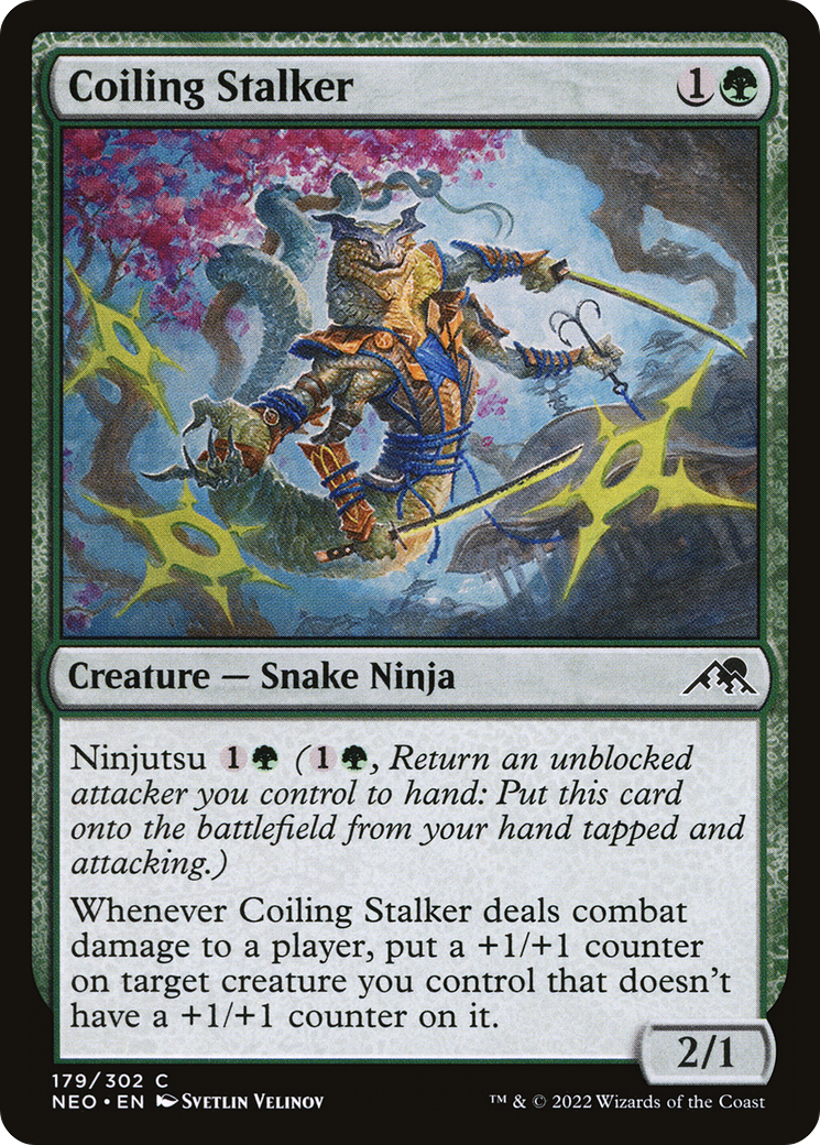 Image of Coiling Stalker [Kamigawa: Neon Dynasty]