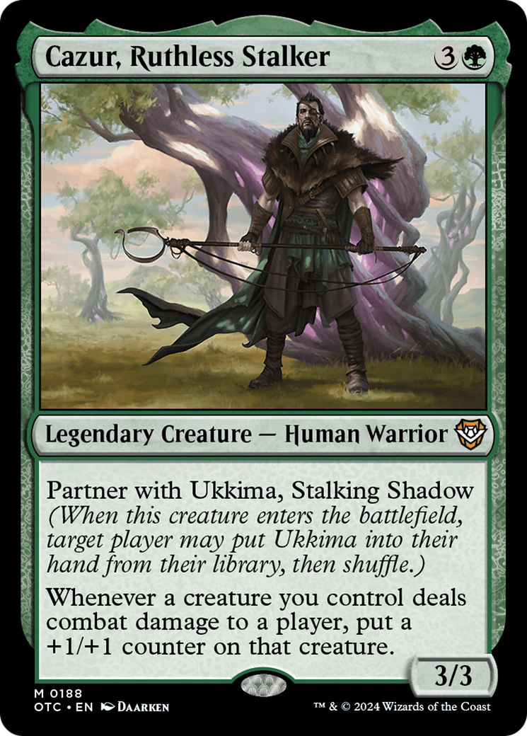 Image of Cazur, Ruthless Stalker [Outlaws of Thunder Junction Commander]
