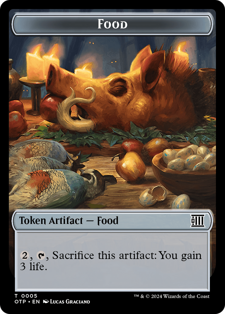 Image of Treasure // Food (0005) Double-Sided Token [Outlaws of Thunder Junction Tokens]