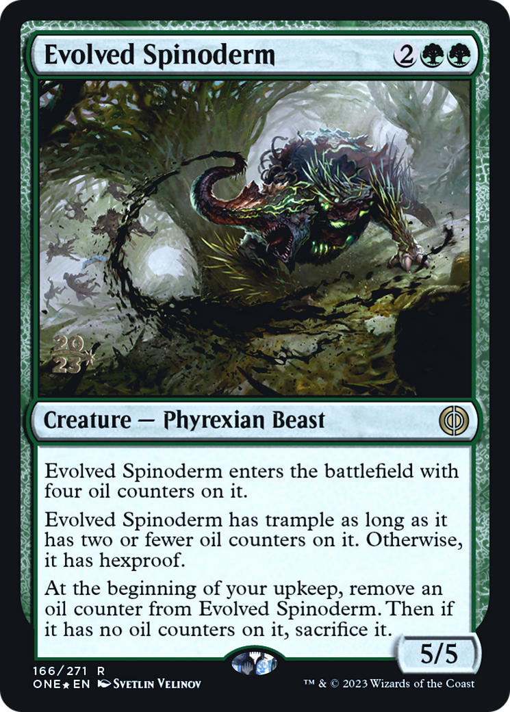 Image of Evolved Spinoderm [Phyrexia: All Will Be One Prerelease Promos]