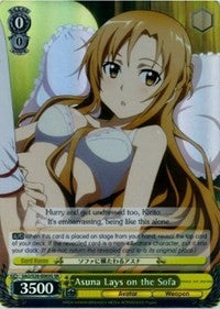 Image of Asuna Lays on the Sofa (SAO/S20-E003S SR) [Sword Art Online]