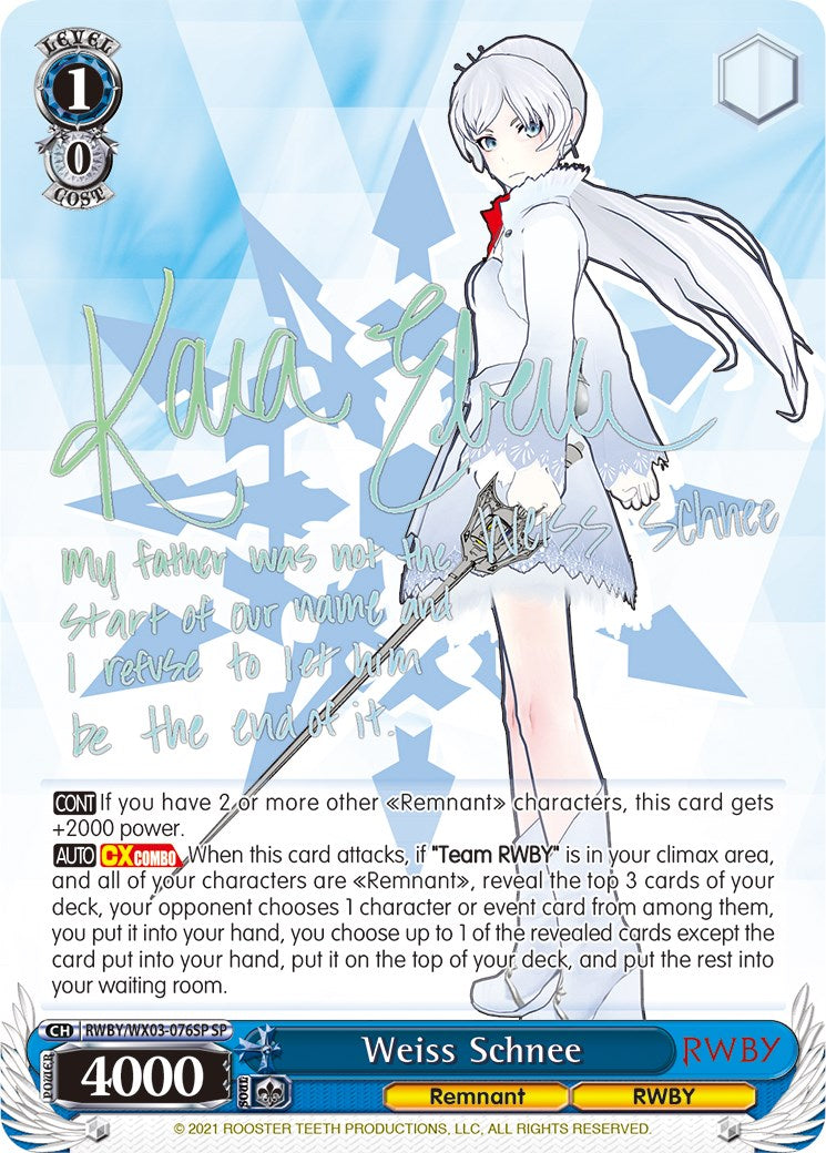 Image of Weiss Schnee (RWBY/WX03-076SP SP) [RWBY]