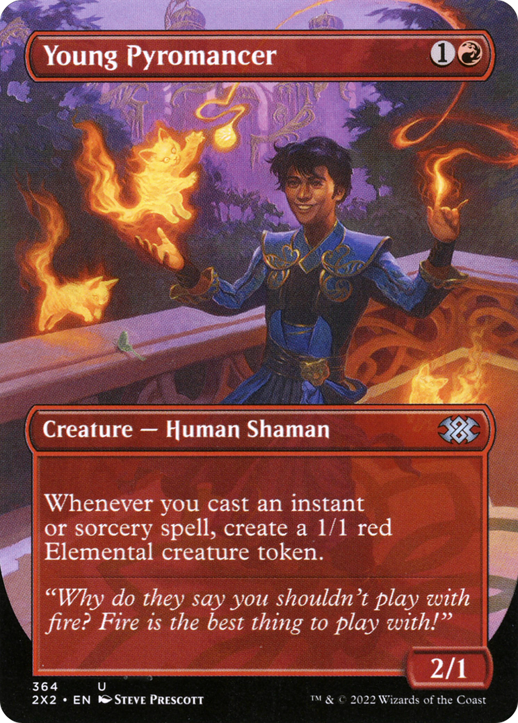 Image of Young Pyromancer (Borderless Alternate Art) [Double Masters 2022]