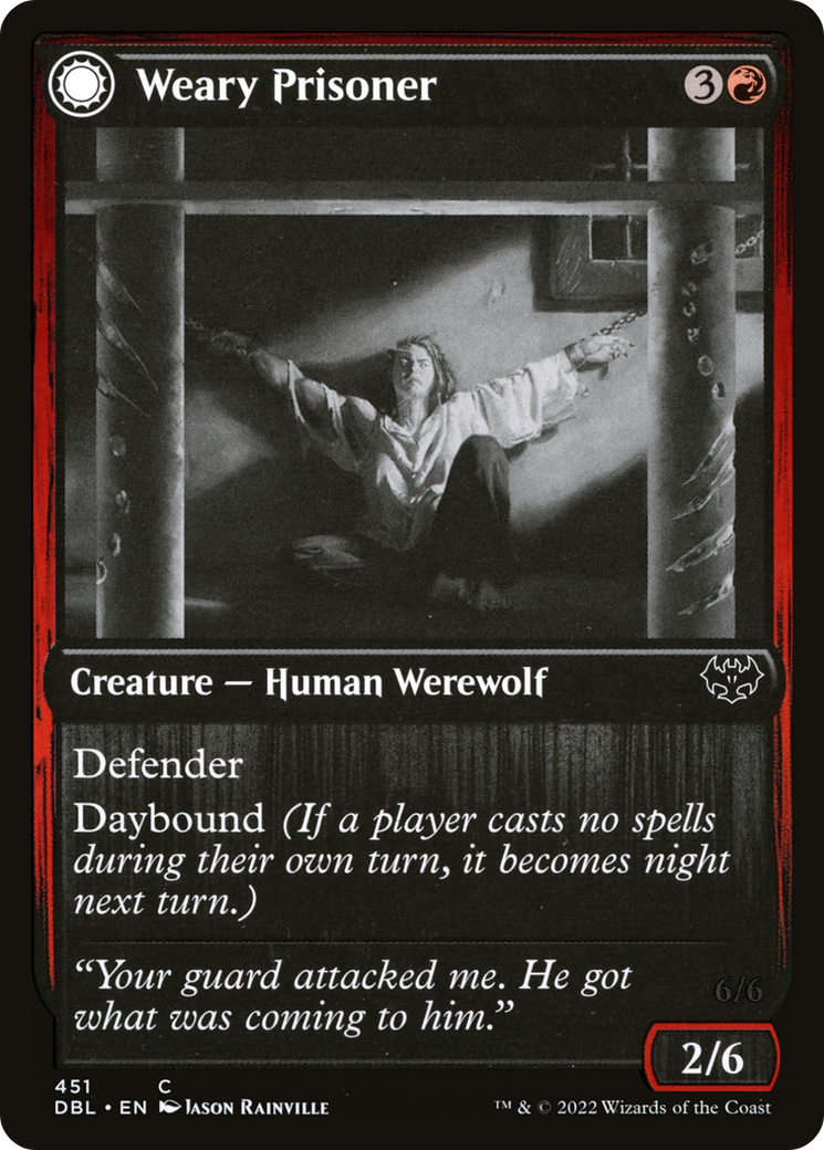 Image of Weary Prisoner // Wrathful Jailbreaker [Innistrad: Double Feature]