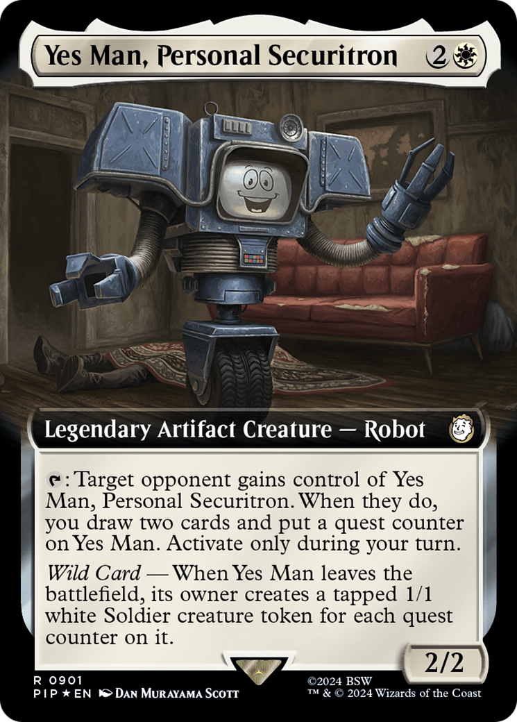 Image of Yes Man, Personal Securitron (Extended Art) (Surge Foil) [Fallout]
