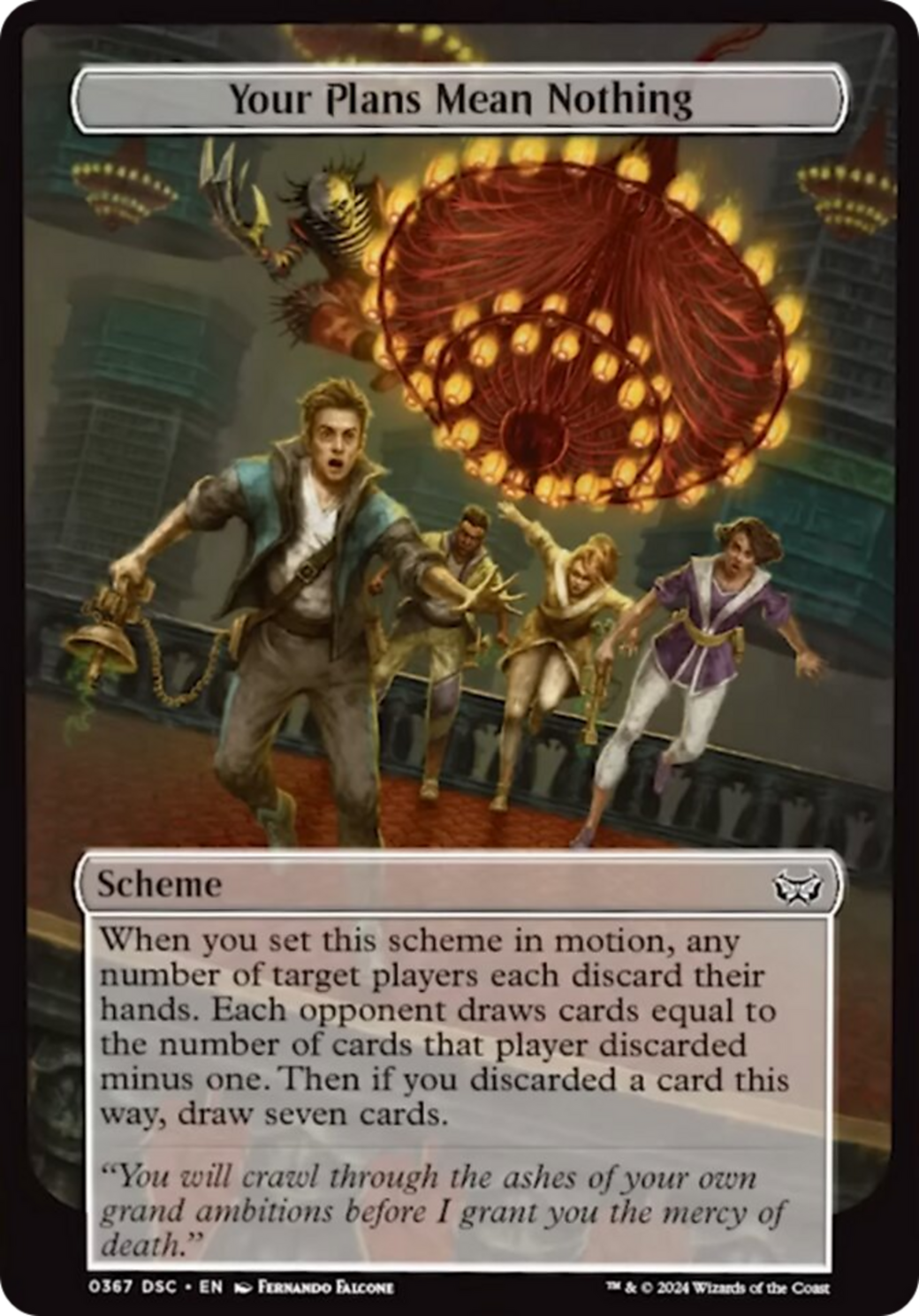 Image of Your Plans Mean Nothing (Full Art) [Duskmourn: Archenemy]
