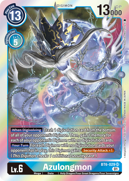 Image of Azulongmon [BT6-029] [Double Diamond]