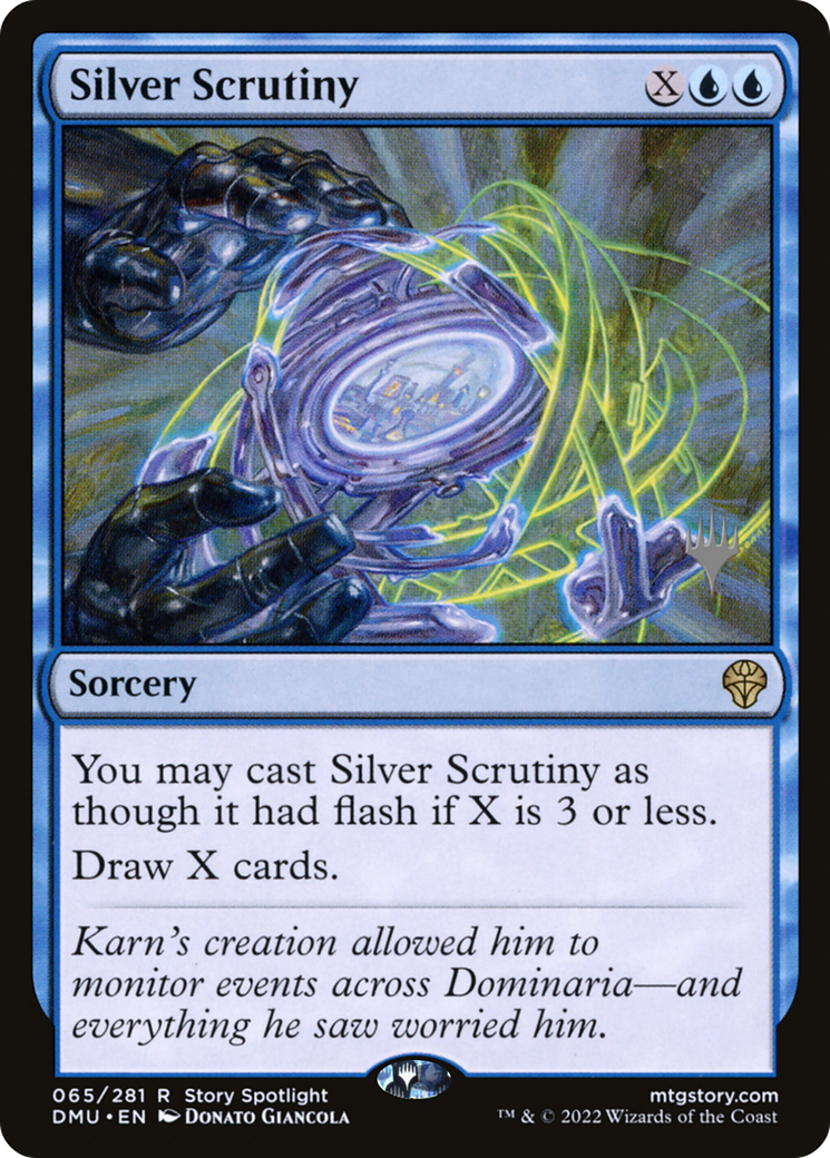 Image of Silver Scrutiny (Promo Pack) [Dominaria United Promos]