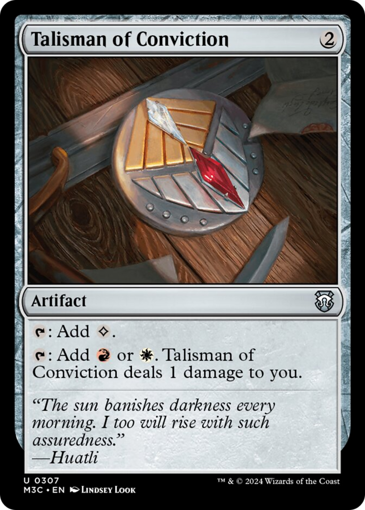 Image of Talisman of Conviction (Ripple Foil) [Modern Horizons 3 Commander]