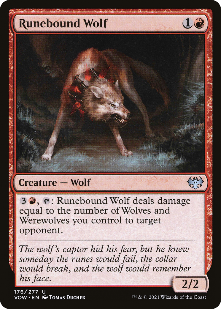 Image of Runebound Wolf [Innistrad: Crimson Vow]
