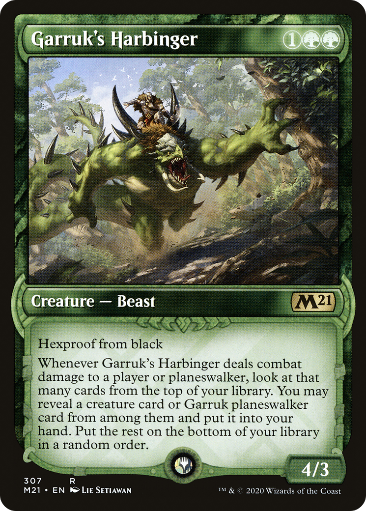 Image of Garruk's Harbinger (Showcase) [Core Set 2021]