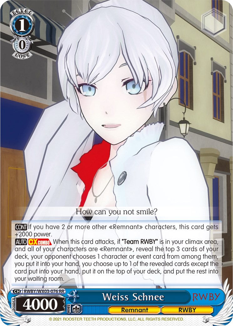 Image of Weiss Schnee (RWBY/WX03-076 RR) [RWBY]